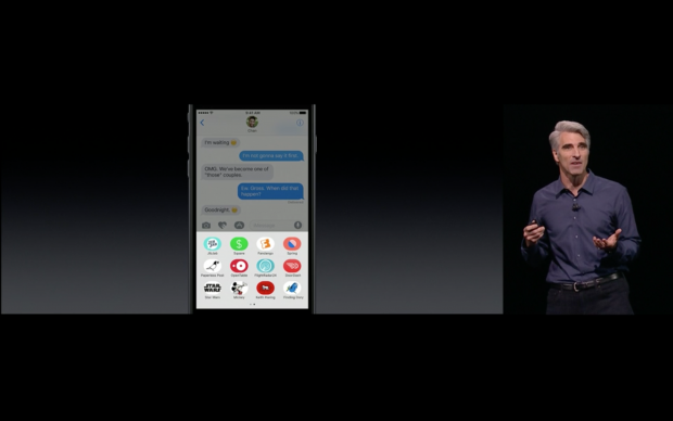 Apple zeigt iOS 10. (Bild: Apple/Screenshot: Golem.de)